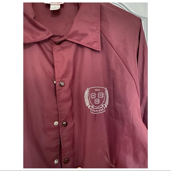 Maroon Harvard Coach/Skate Jacket, Size L - Picture 3 of 6